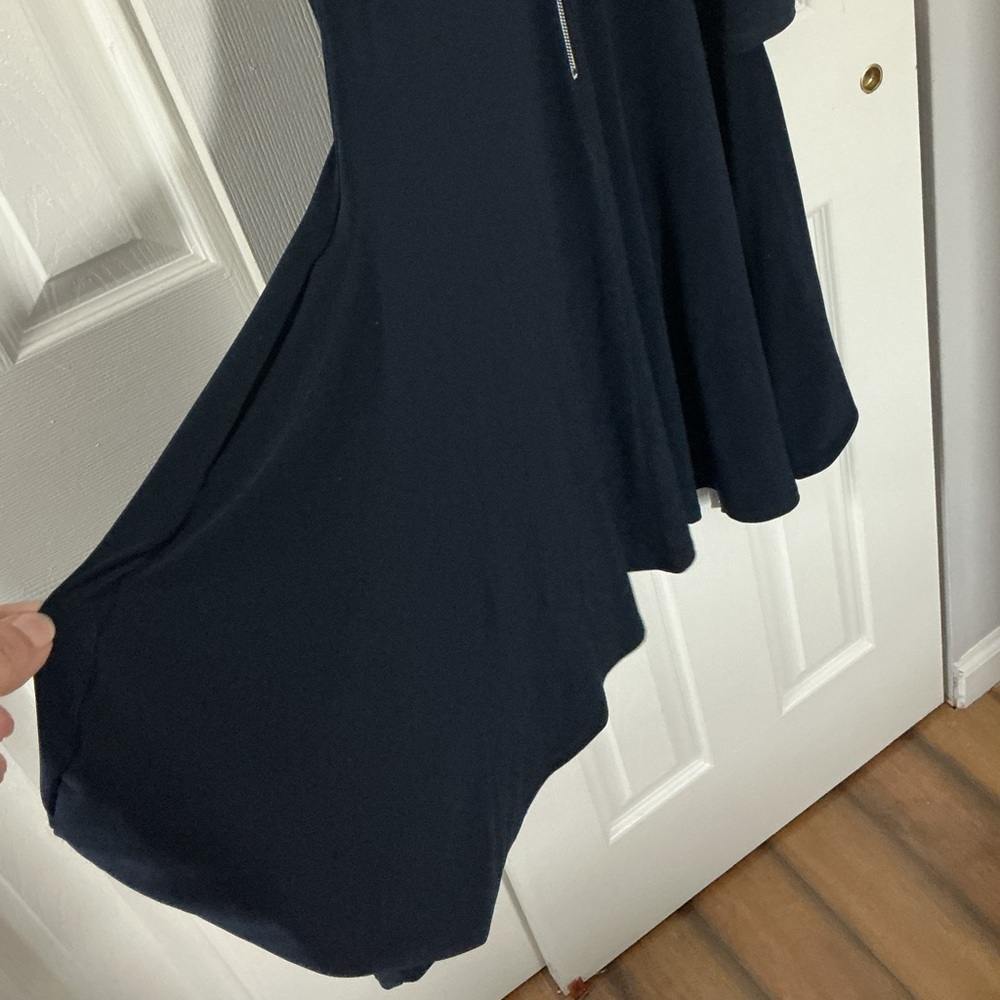 Joseph Ribkoff Navy Cold-Shoulder Dress - Picture 6 of 7